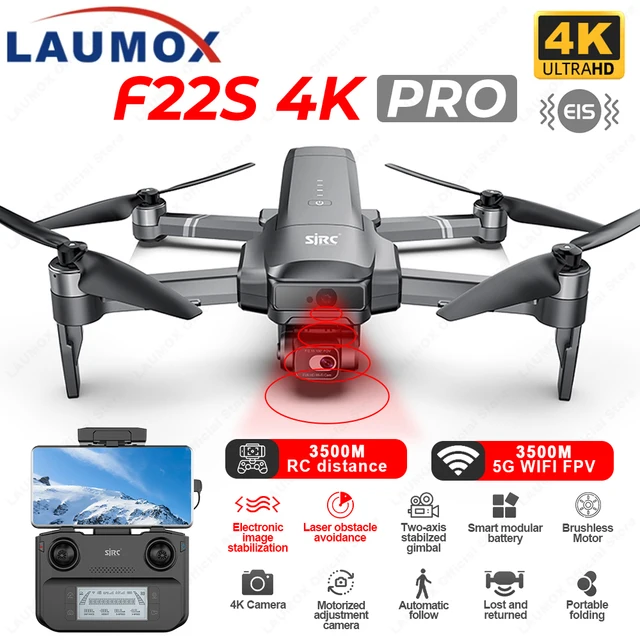 SJRC F22S /F22 4K PRO GPS Drone 4K Professional 2-Axis Gimbal EIS Camera With Laser obstacle avoidance RC Foldable Quadcopter 1