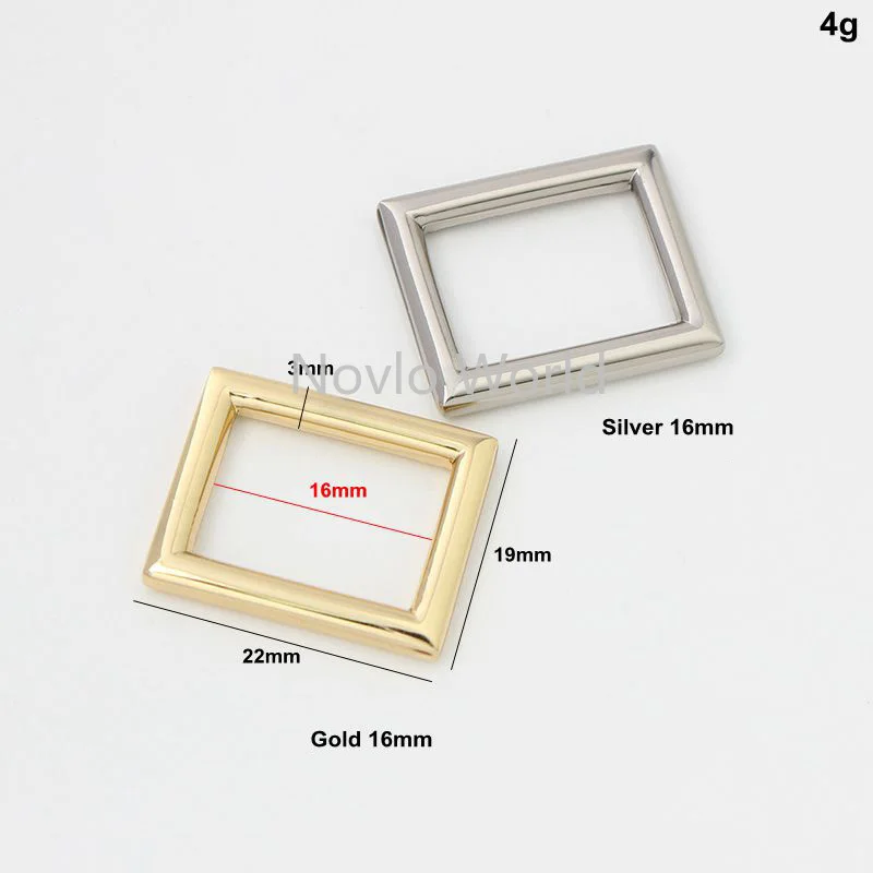 10-50 шт. 3 цвета мм проволока 16 5/8 дюйма хромированная тонкая квадратная пряжка