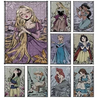 jigsaw puzzles for adults kids puzzle disney princess cartoon girl portrait flowers challenging game educational learning toys