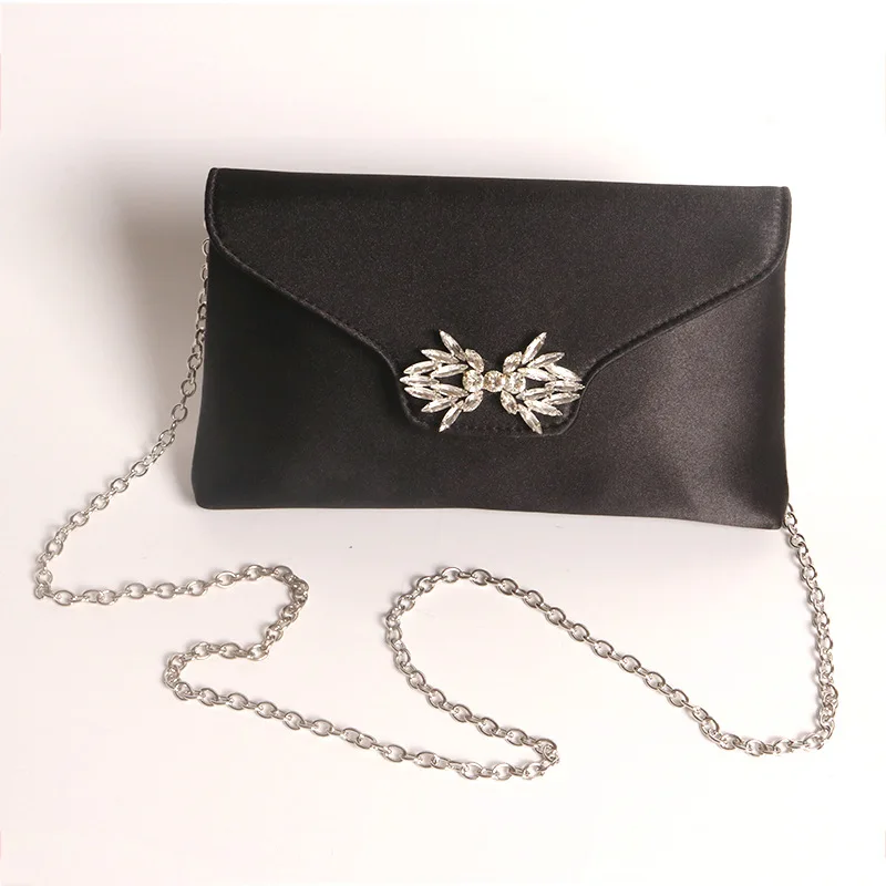 

Women Banquet Cosmetics Store Handheld Dinner Dress Bag Party Magnetic Buckle Urban Simplicity Diamond Inlay Square Chain Bag