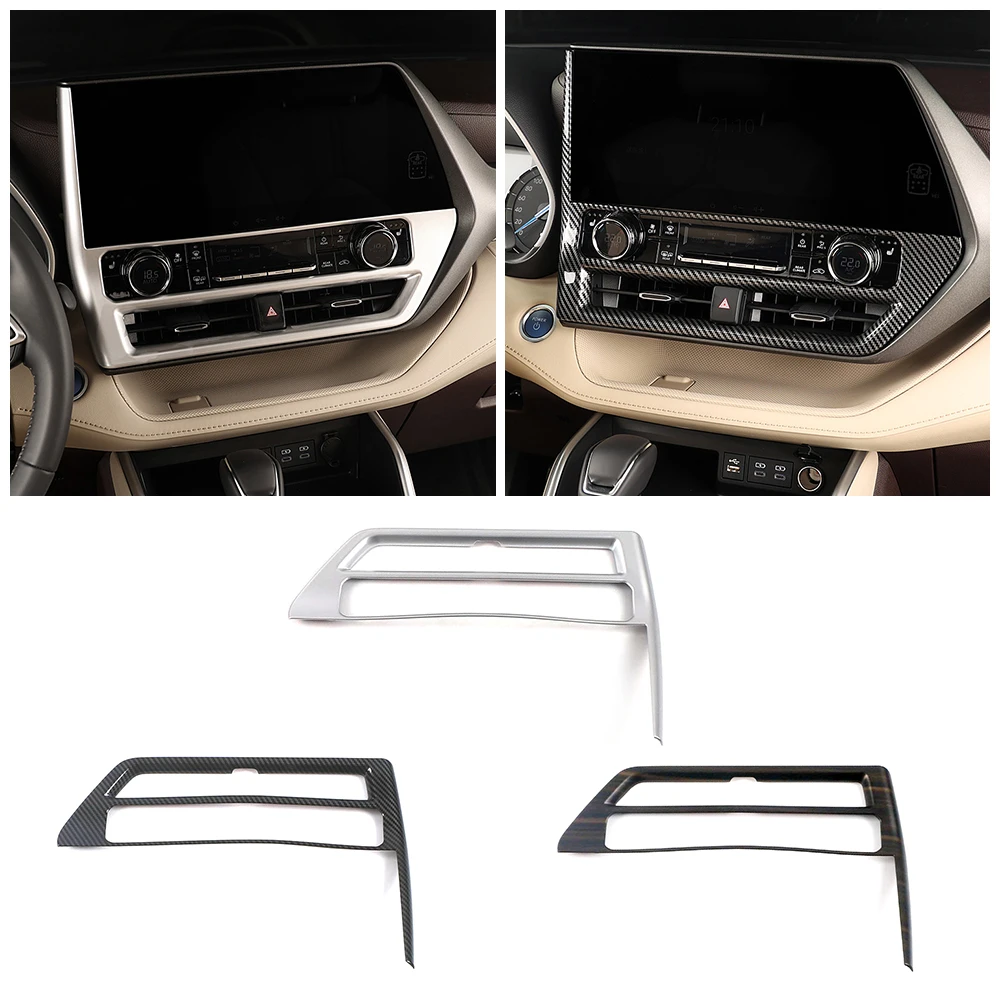 

For Toyota Highlander XU70 2022 Car Interior Center Console Air Conditioner Switch Button Outlet Vent Cover Frame Trim Sticker