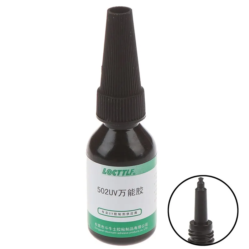 

502 UV Glue Curing Adhesive Transparent Crystal Glass Dedicated Repair Low Odor High Transparency