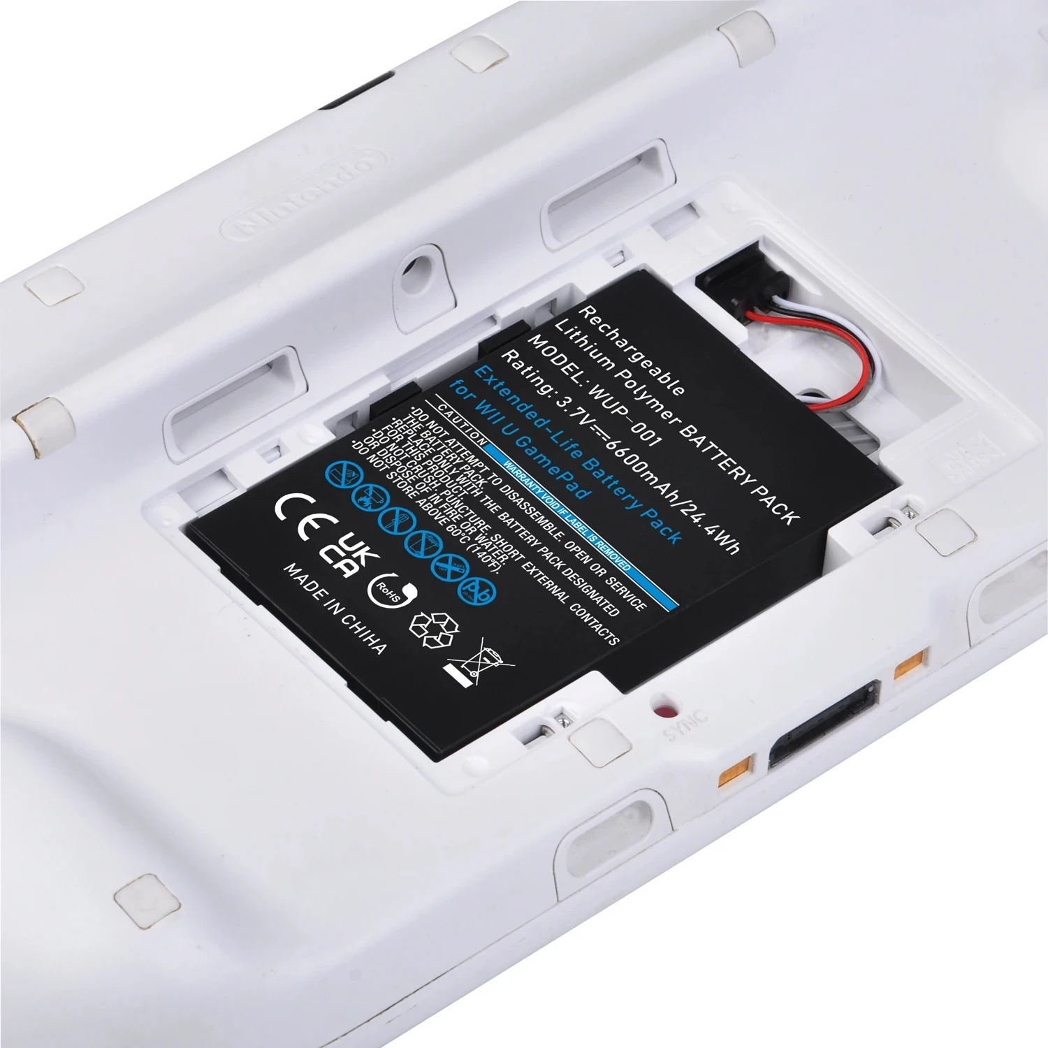 6600 мАч Wii U геймпад Bateria Сменный аккумулятор для контроллера Nintendo WUP-010 WUP-012