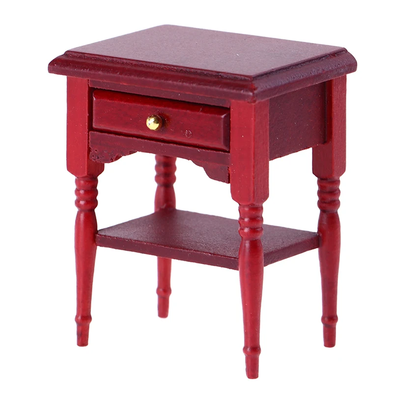 

1:12 Dollhouse Miniature Furniture Mini Wooden Bedside Table Cabinet Locker Cupboard Model Toys Doll House Decor Accessories