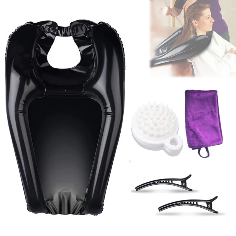 

PVC Inflatable Shampoo Basin Portable Shampoo Pad Foldable Bath Spa Tub Deflate Hair Washing Basin For Pregnant Women Elderly