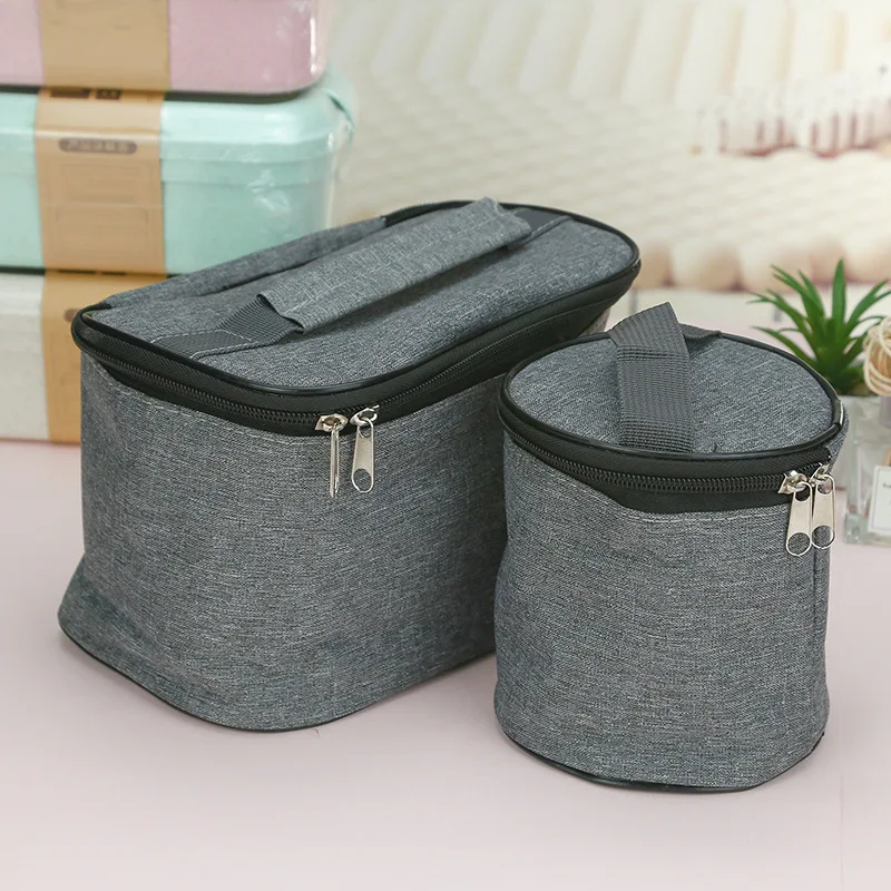 

Новинка 2022, портативная охлаждающая круглая термоизолированная сумка для еды, однотонная сумка для еды, пикника, ланча, сумка для мужчин, же...