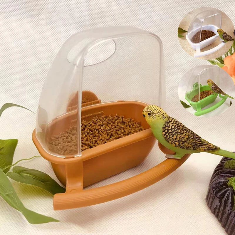 Firabbit 1 Pcs Bird Supplies Bird Cage Feeder Parrot Bird Water Hanging Bowl Parakeet Feeder Box Pet Cage Plastic Food Container
