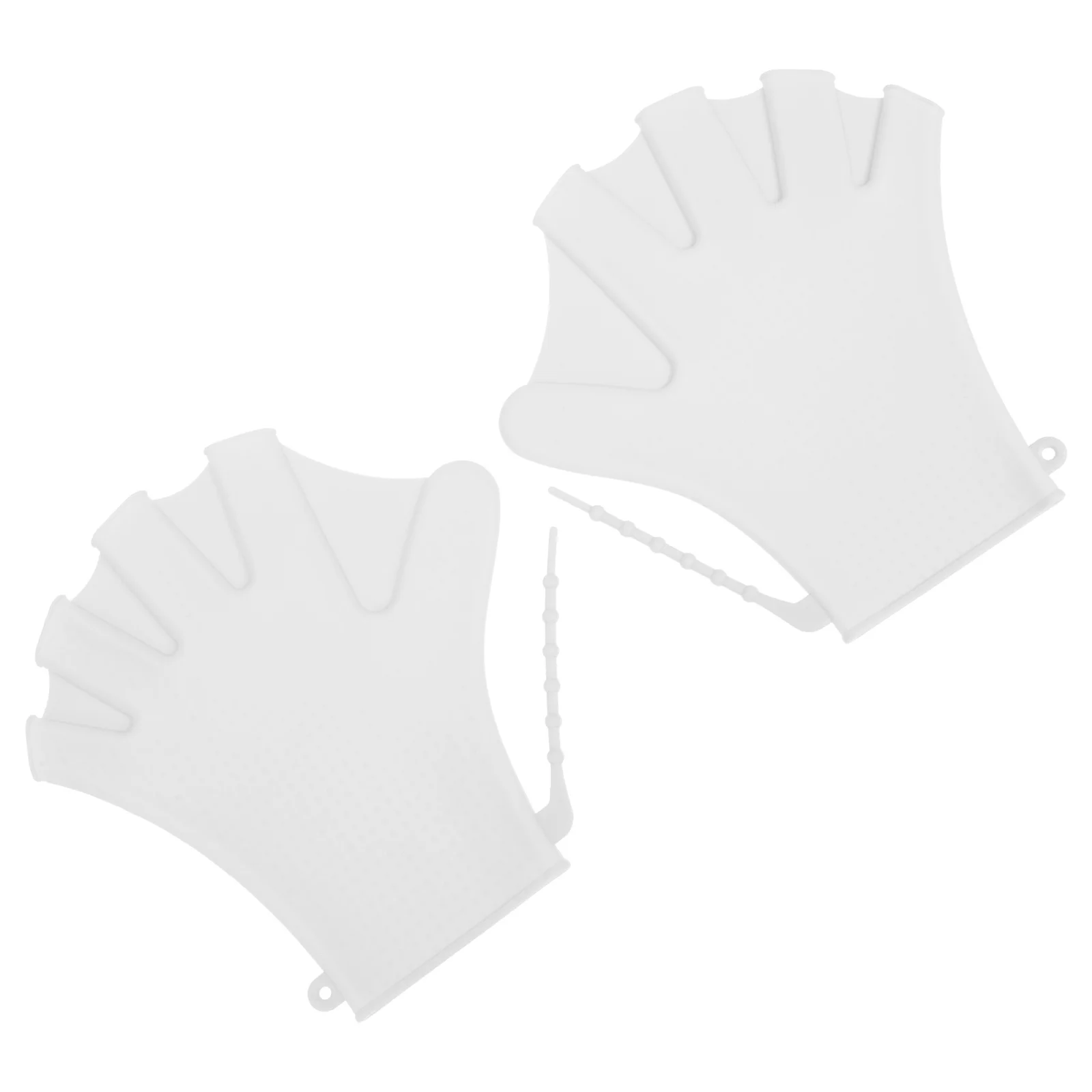 

Men Workout Gloves Swimming Water Resistance Aldult Pool Adjustable Paddles Diving Auxiliary White Silica Gel Silicone Miss