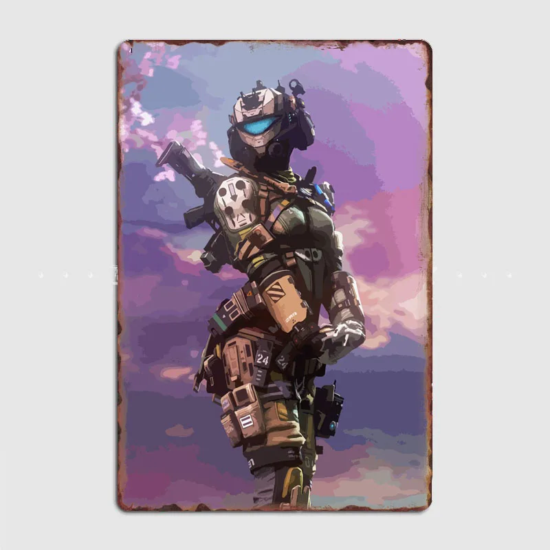 Металлическая художественная панель Titanfall украшение рыцаря для дома и бара