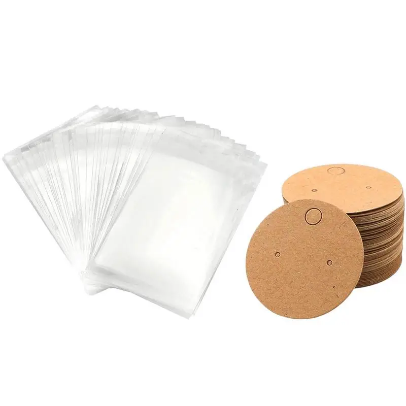 

Necklace Cards Round Earring Selling Cards 100pcs Earring Bags For Selling 100 Bracelet Display Cards Store Display Cards