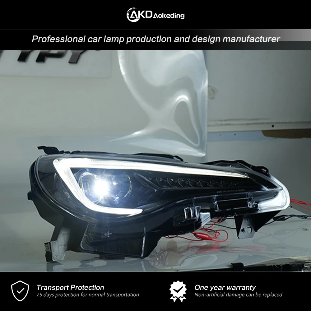 Фары AKD для Subaru BRZ фары 2012-2021 FT86 GT86 DRL H7 двойная ксеноновая лампа в сборе