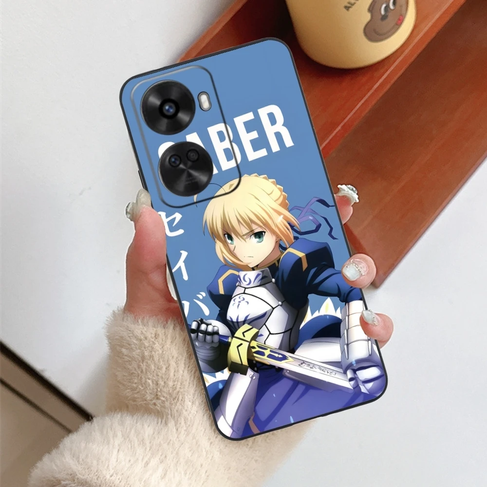 Чехол для мобильного телефона Fate Night Saber Huawei Nova 12 11 10 9 8 7 Pro SE 5G черный мягкий чехол