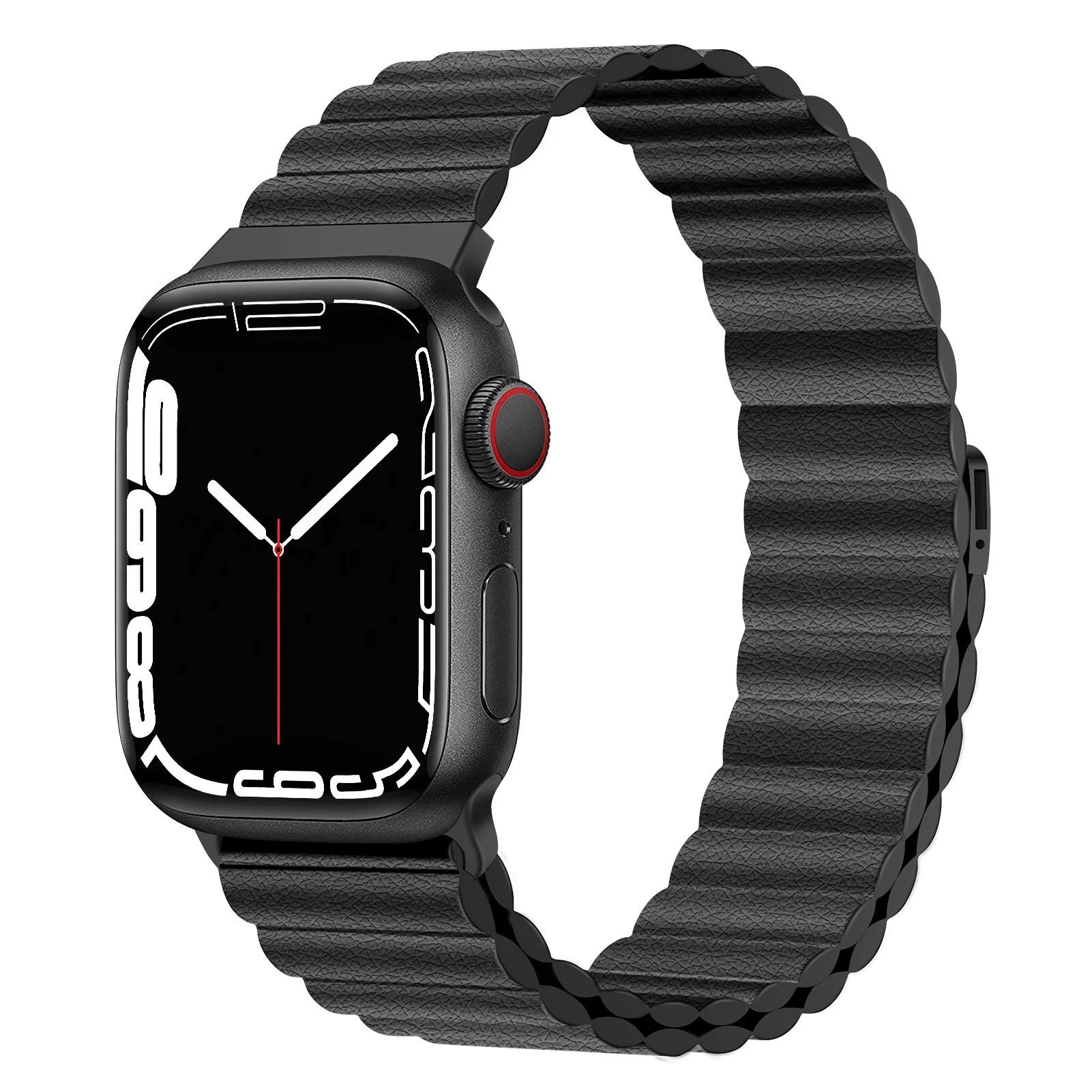 

Magnetic Strap For Apple Watch series 7 45mm 44mm 40mm 41mm 42mm 38mm 45 iWatch band SE 6 3 5 4 Leather correa apple watch band