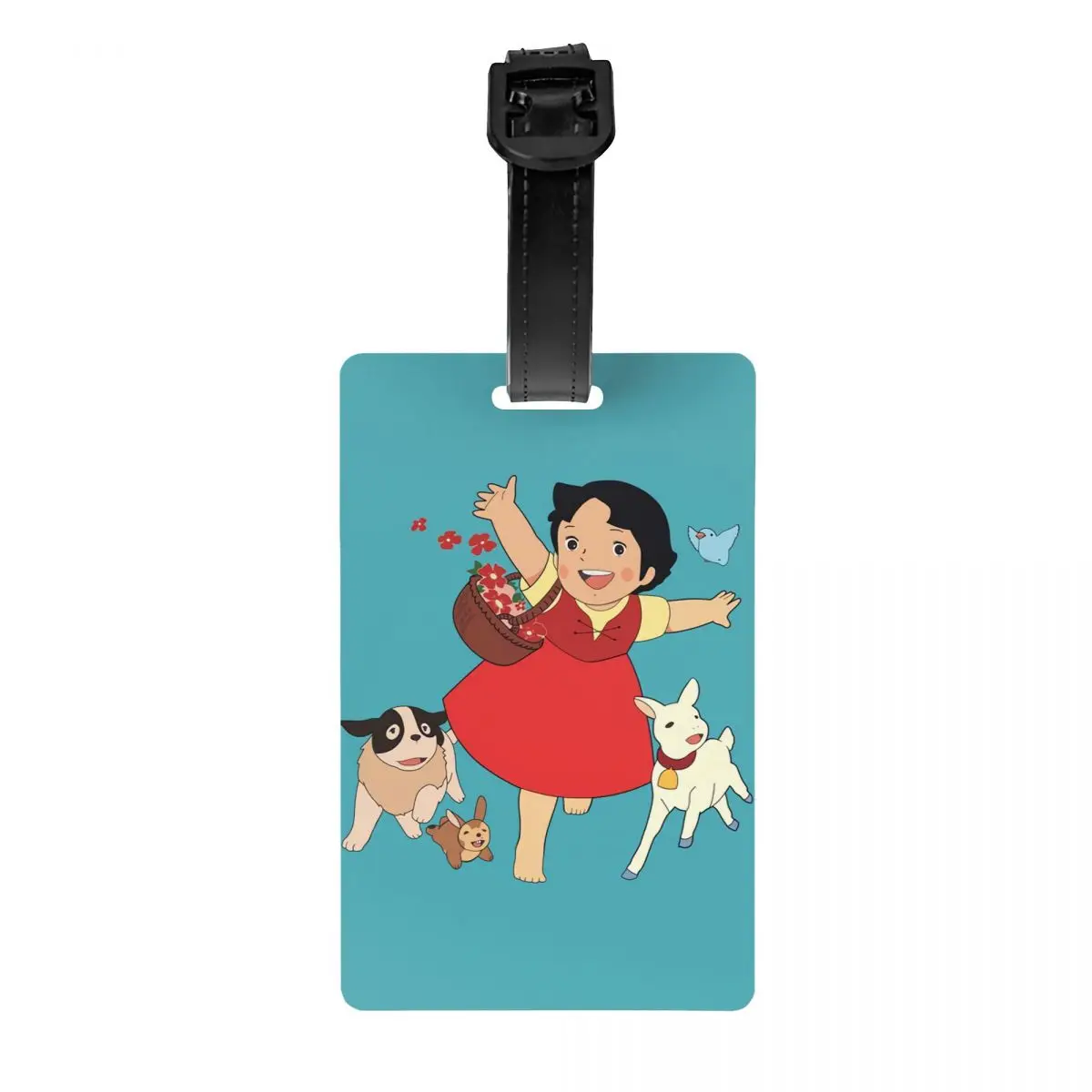 

Alps Mountain Girl Happy Heidi Luggage Tag for Suitcases Funny Anime Cartoon Goat Baggage Tags Privacy Cover Name ID Card