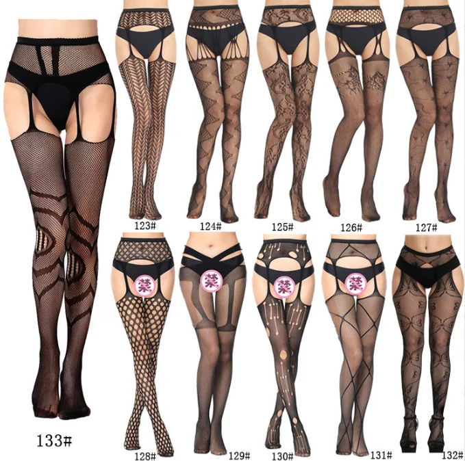 

Women Sexy Lingerie Pantyhose Erotic Stockings Medias Hombre Mesh Open Crotch Fishnet Panty Bottoming Lntimate Goods For Women