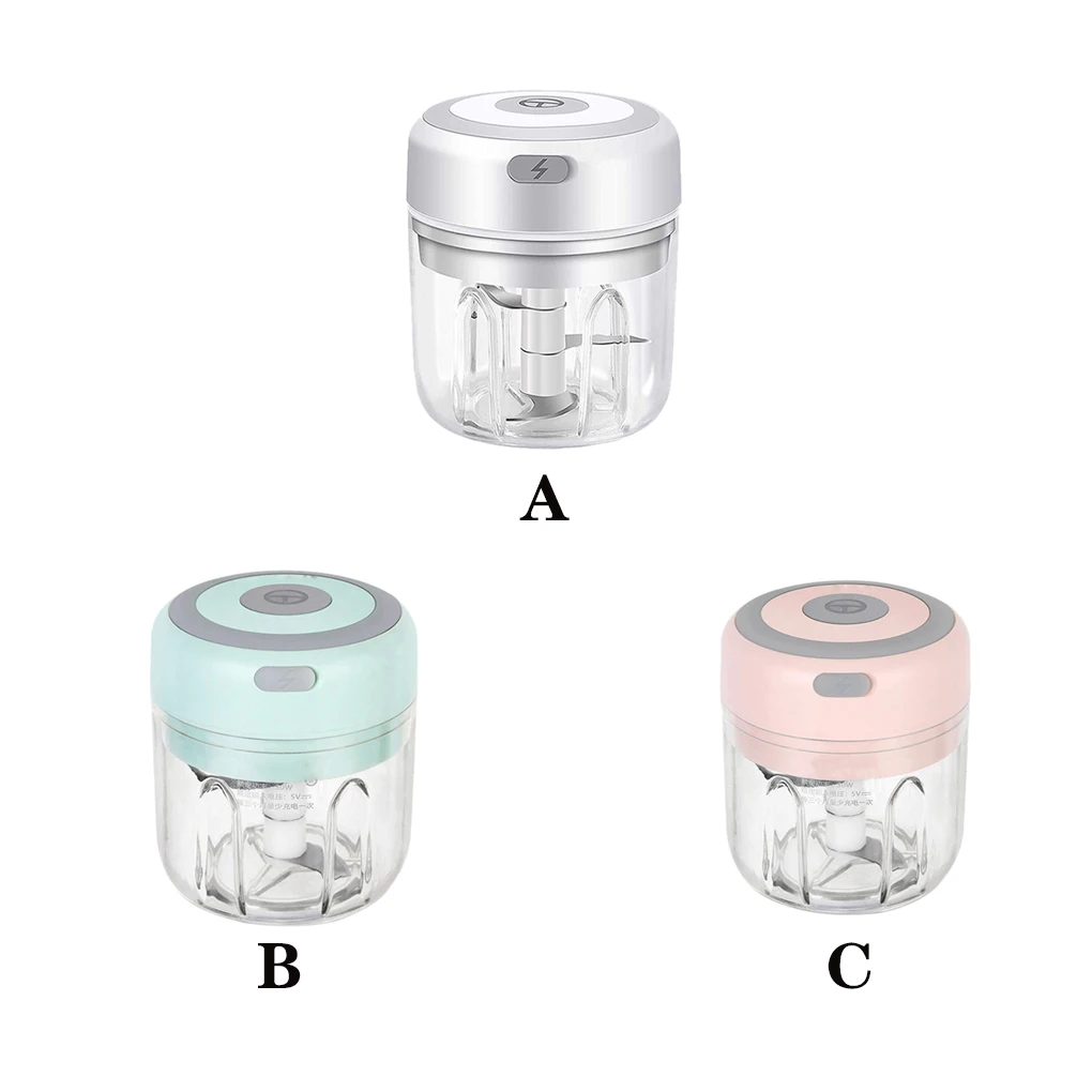 

Plastic Electric Garlic Masher Portable 250ml USB Charging Stainless Steel Slicer Chopper House Ginger Grinder Pink
