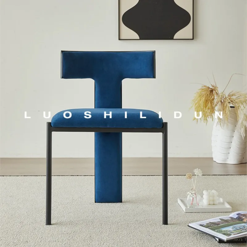 Современные Простые дизайнерские стулья кожаные тканевые для ресторанов