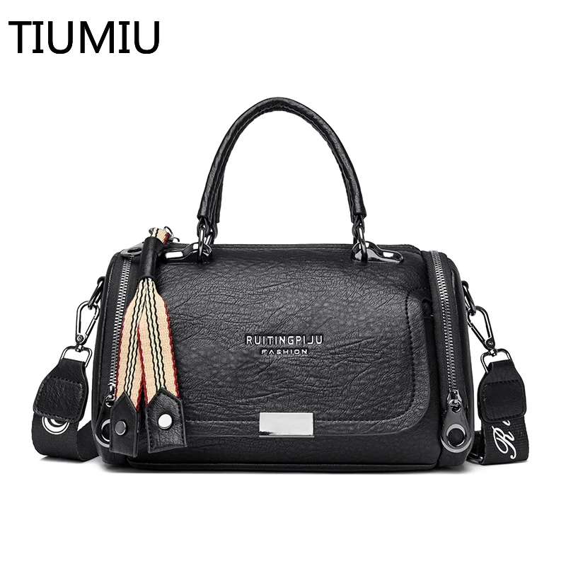

Fashion Retro Ladies Pure Color Simple Handbag New Luxury Handbag Large Capacity One Shoulder Handbag PU Leather Fashion Bag