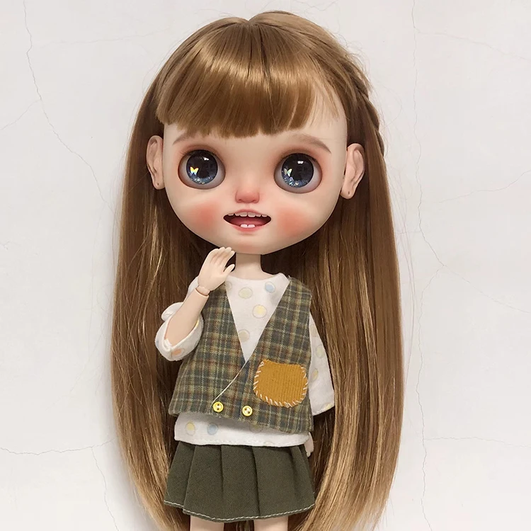 

Blythe clothes dress Casual plaid vest set skirt 1/6 30cm BJD anime girl (Fit for Pullip,Ob24, Licca)934826