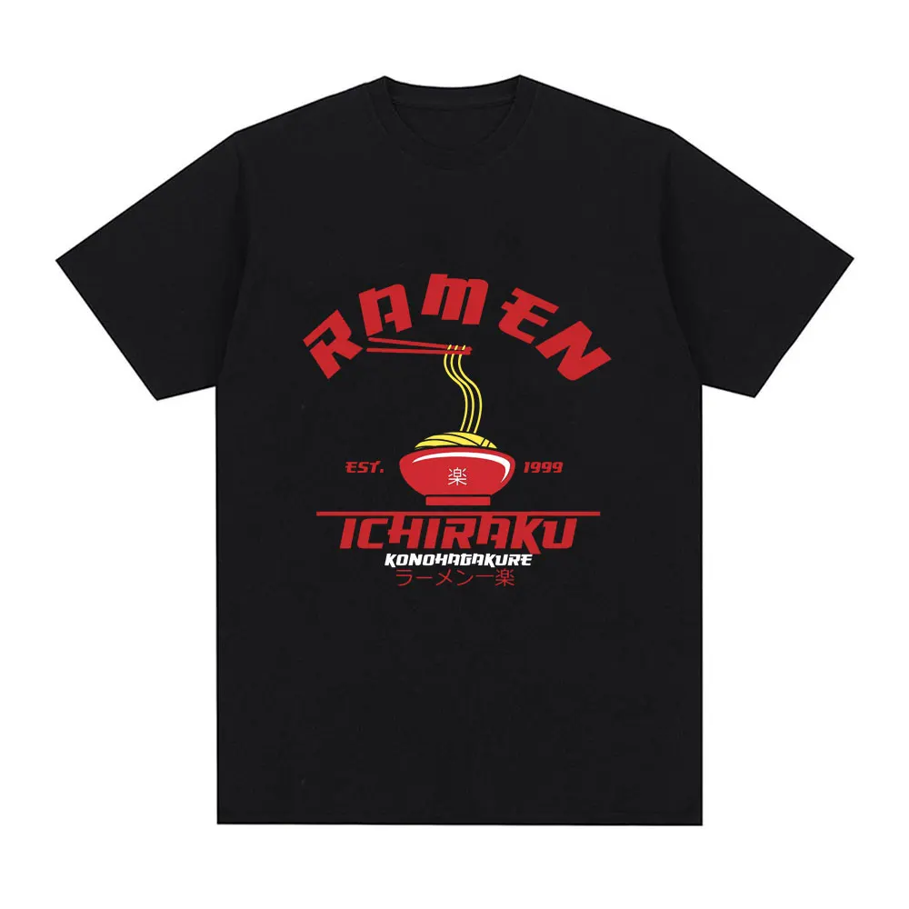 

Japanese Anime Ramen Ichiraku Graphic T-shirt Men Fashion Cool Streetwear Unisex Manga Casual Oversized Short Sleeve T Shirts