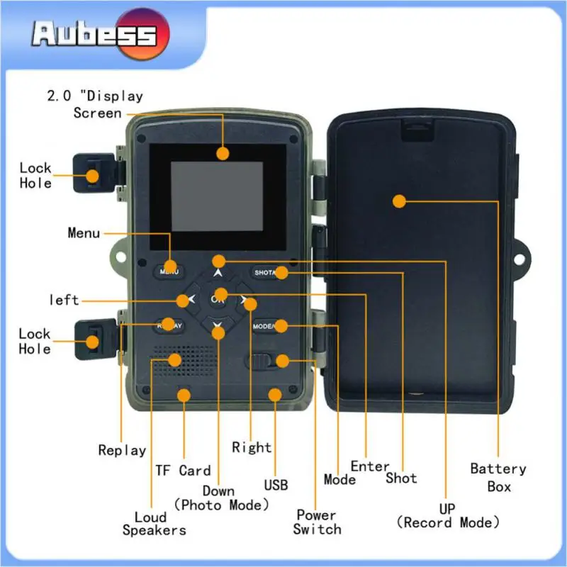

32mp Trail Camera Pr3000 видеосъемка Ip54 Водонепроницаемая камера ночного видения 1080p охотничья камера наблюдения за животными многофункциональная