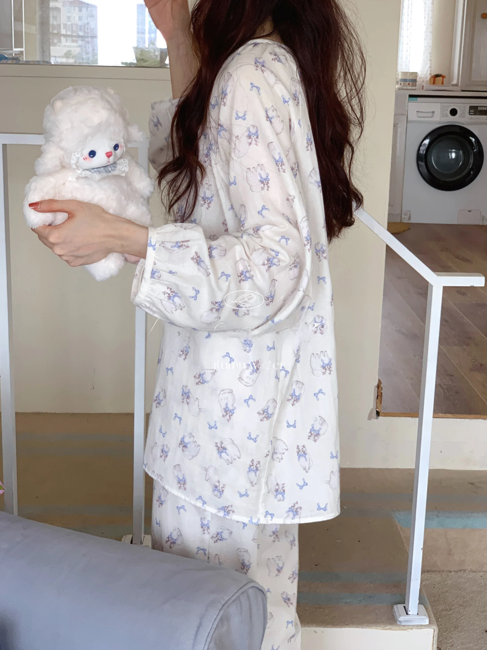 Разноцветные дополнительные корейские хлопковые двухслойные марлевые пижамы