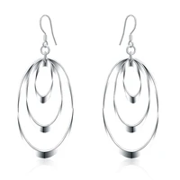 925 silver earrings silver jewelry trend korean fashion retro classic three disc earrings new brand 2022