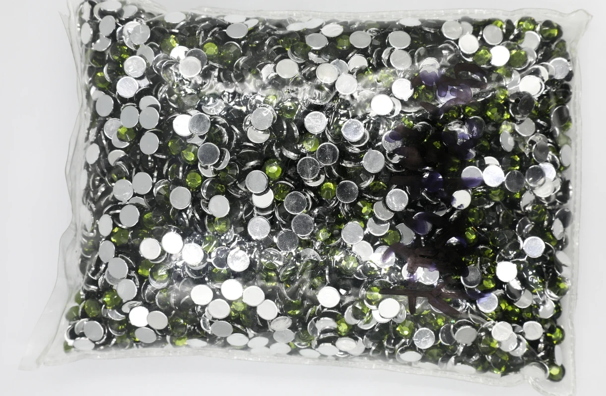 

Olivine цветные 1,5 ~ 12 мм плоские круглые акриловые стразы, 3D акриловые украшения для ногтей/украшения одежды