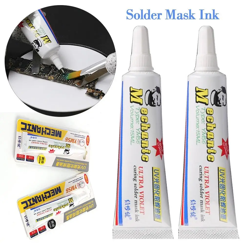 

YM56 Solder Mask Ink Practical Prevent Corrosive Arcing 10CC UV Curable Solder UV Light Curing Oil BGA PCB