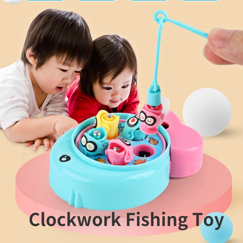 

1 мультяшная игра заводная Магнитная рыболовная игрушка мини-рыболовная игровая консоль для детей и родителей интерактивный подарок для мальчика для улицы и сада