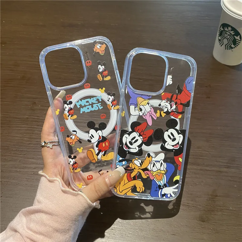 Чехол для телефона DISNEY с клубком Микки Мауса iPhone 11 12 13 14 15 Pro Max Plus магнитный чехол