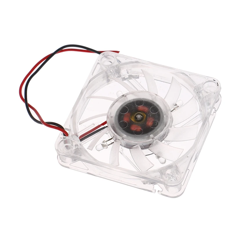 

Cooling Fan DC 6V-12V 0.45A 5W 6012 Small Fan Micro Brushless Fan with LED Light Neon Computer Case Cooling Fan Mod 60*60*12mm