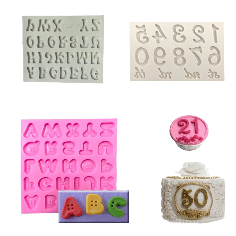 

DIY Letters Arabic Numerals Epoxy Resins Mold 26 English Alphanumeric Cake Decor Jewelry Mould Set For Resin Handmade Cast Art