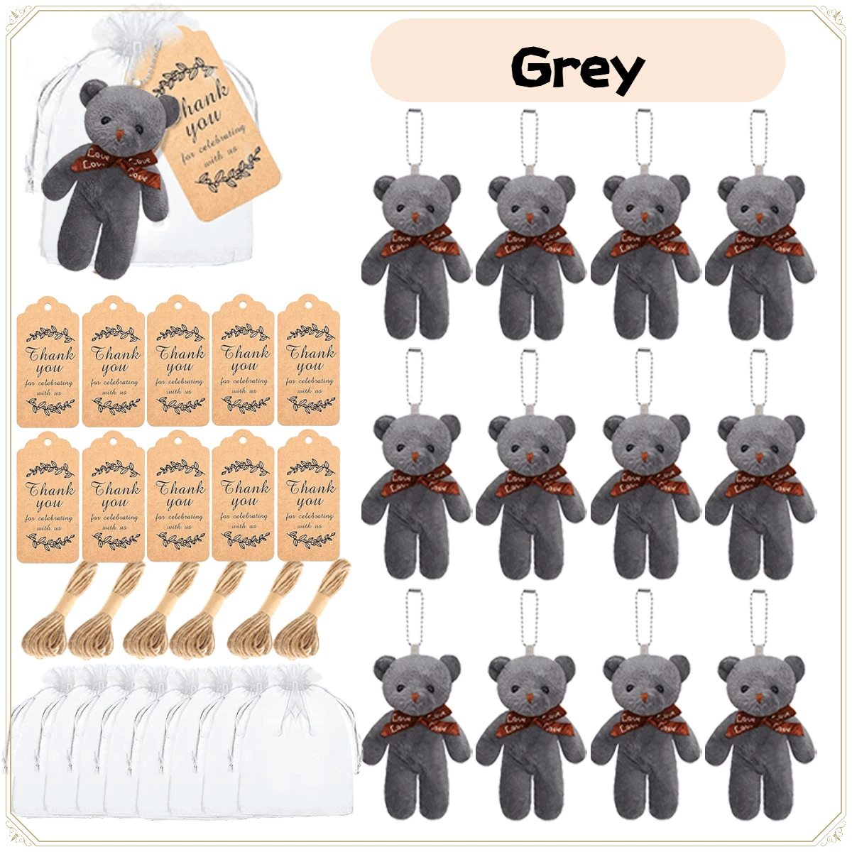 10-200 шт. Мини тедди-бэры, игрушки, оптом, брелоки, маленькие плюшевые животные, подарки на рождественские вечеринки, памятные подарки, подарки на день рождения, сумка, подвеска