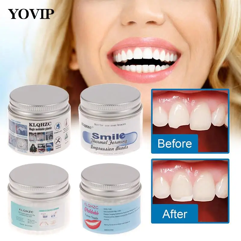 

Temporary Tooth Solid Glue Gaps Filling Moldable False Teeth Repair Safety Dental Supplies 30/50g Tooth Repair Granules