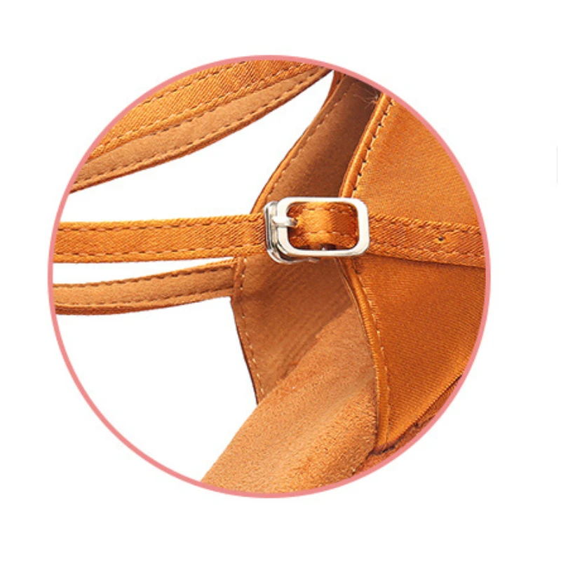 Silk Satin Latin Dance Shoes Women Ballroom Tango Salsa Dancing Shoes  Ladies High Heels Soft Bottom Shoes 5.5/7.5CM Hot Sales