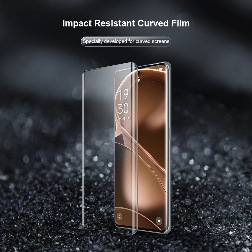 Nillkin for OPPO Find X6 Pro, 2 Pcs Impact Resistant Curved Screen Protection Full Glued Curved Protective Film