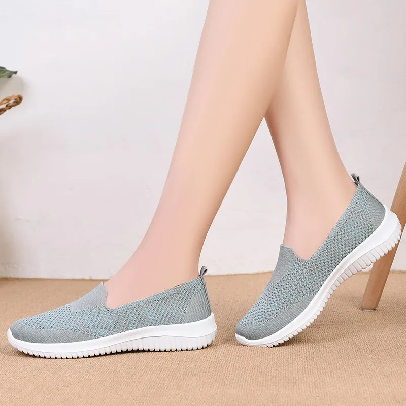 

Shoes for Women 2023 Fashion Slip-on Women's Vulcanize Shoes Hot Sale Round Head Women's Casual Shoes New Light Mesh Sneakers