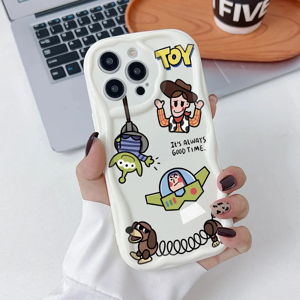 Toy Story Woody Buzz Phone Case for Xiaomi Mi 14 12 11 Lite Poco C61 X6 X5 X4 X3 NFC M6 M3 F6 F4 Pro 4G 5G 3D Creamy Wave Cover
