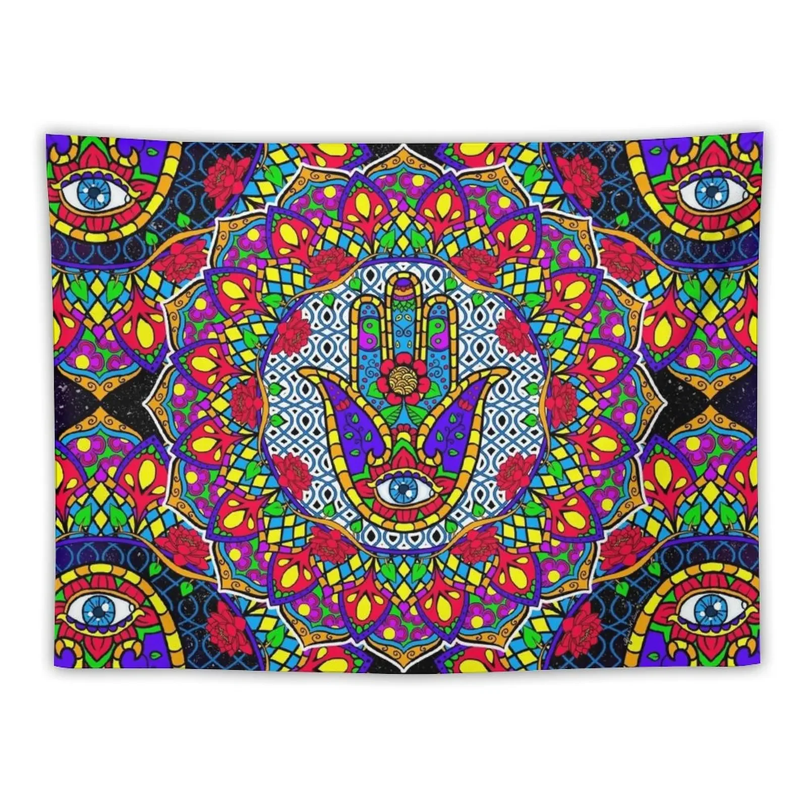 Хамса Гармония Мандала гобелен кавайный декор комнаты обои ковер на стену