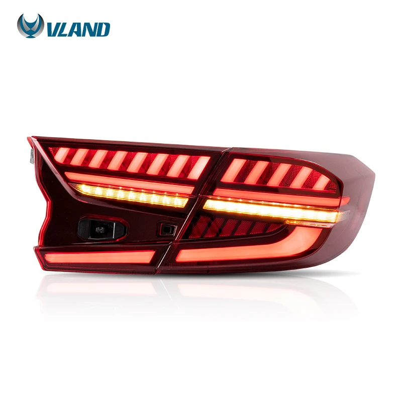 

VLAND LED Taillights Factory Wholesales Rear Tail Lamp Dynamic Turn Signal Assembly 2018 2019 Tail Light For Honda 10th Accord