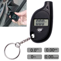 portable keychain tire pressure gauge digital display car motorcycle tyre pressure detector lcd 5 100 psi tire inspection tools