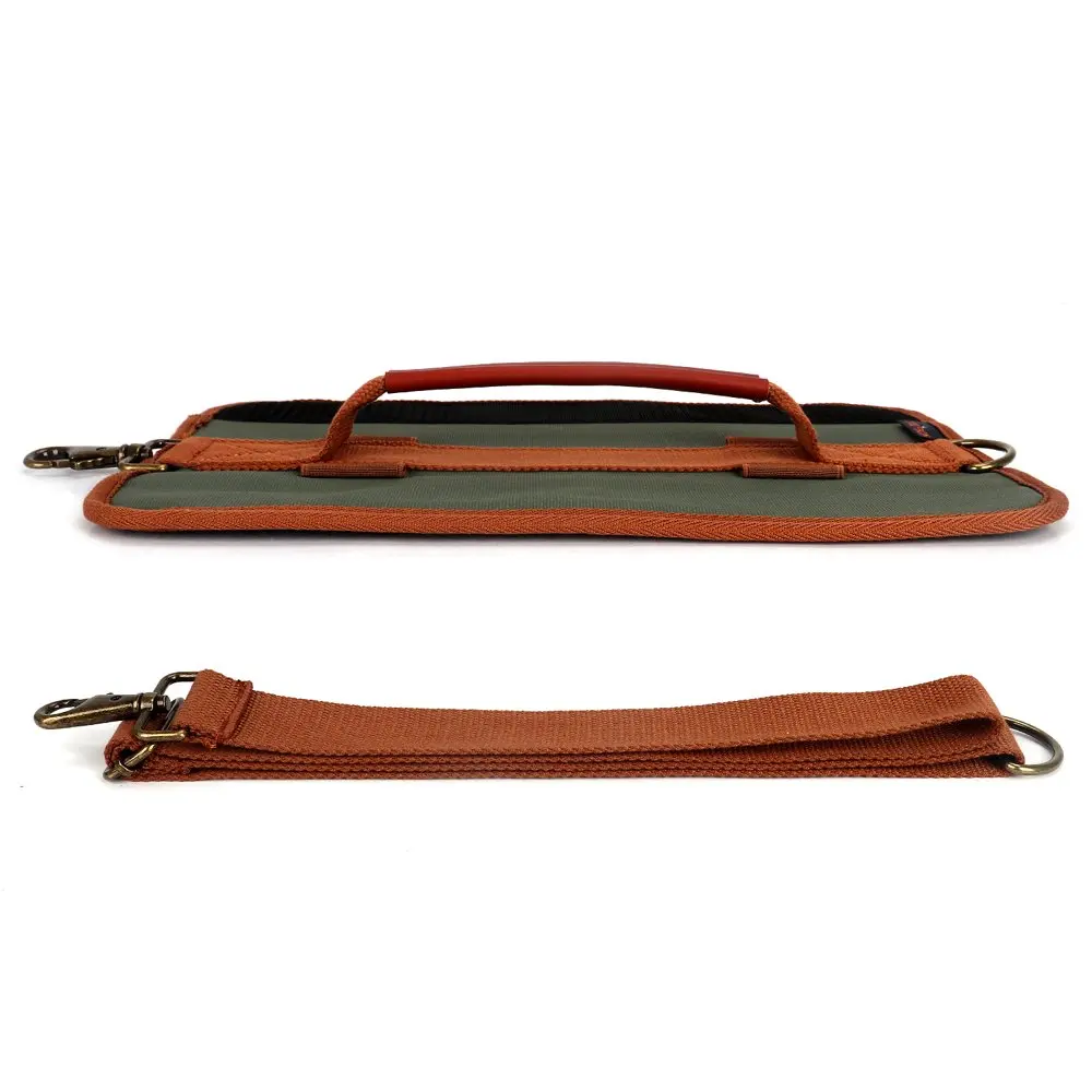 Canvas Leather Golf Clubs Carrier Driving Range Holster Range Bag Strap Pack Green