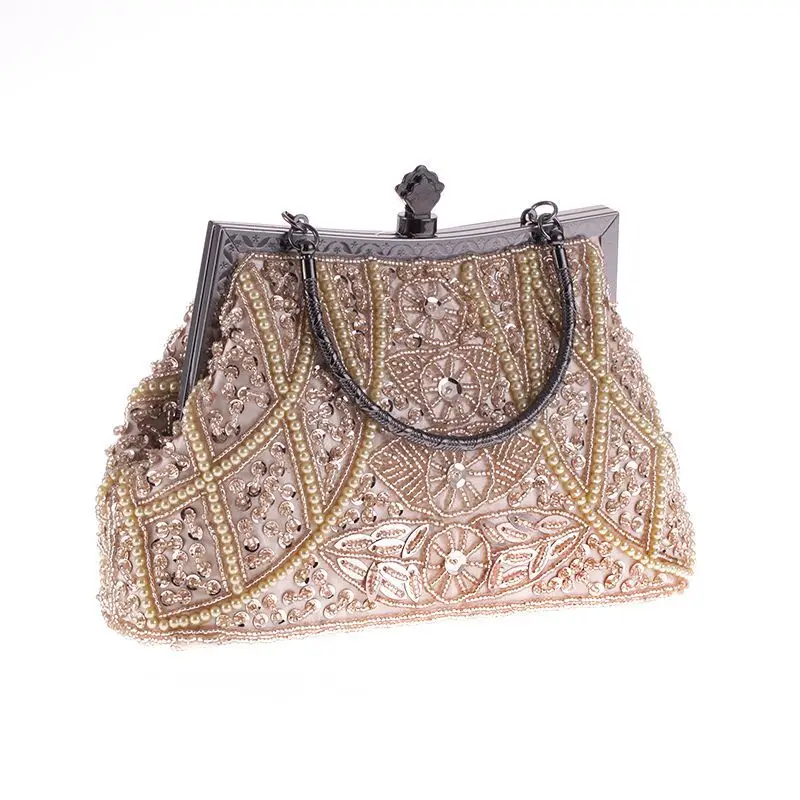2022 New Women's Vintage Handbag Luxury Evening Clutch Handbag embroidery designed women's wedding party tote