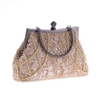 2022 new womens vintage handbag luxury evening clutch handbag embroidery designed womens wedding party tote