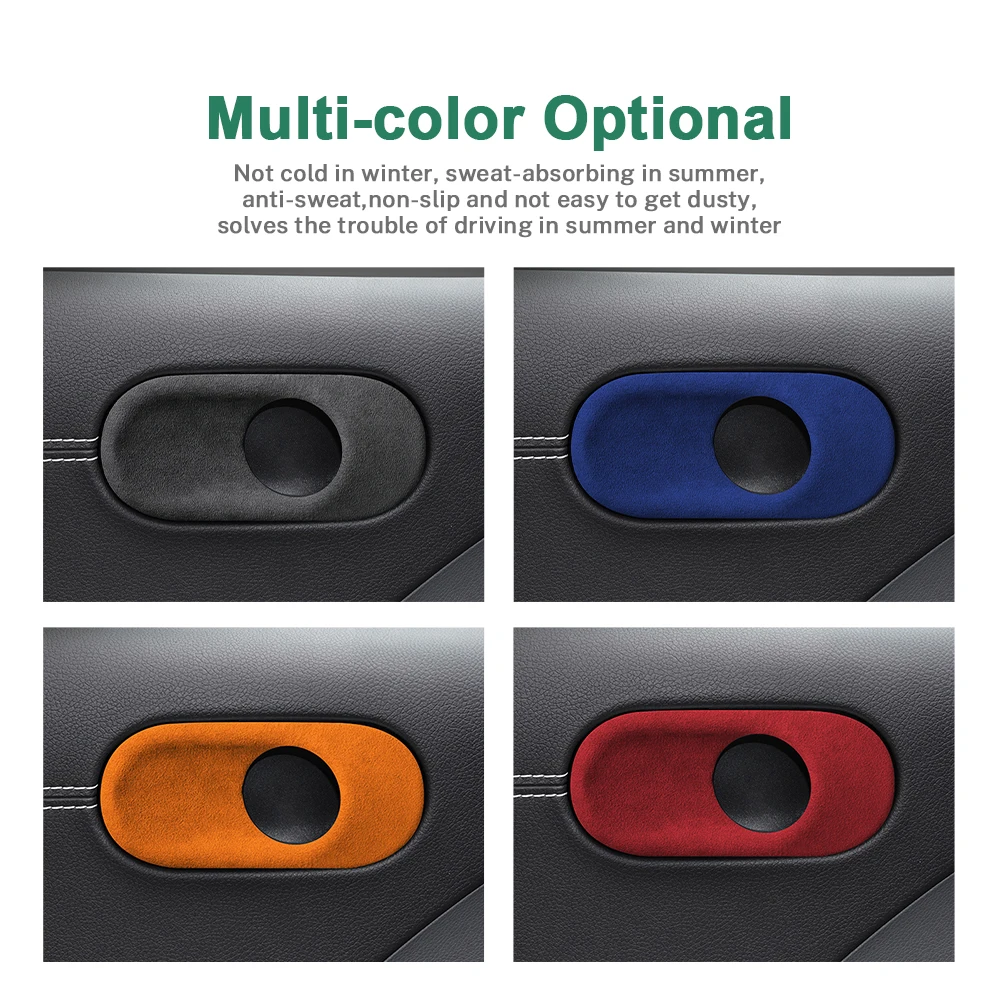 

Для Mercedes Benz Smart Fortwo 1 Brabus 1 Benz Smart 2022 2023 Итальянская замша премиум-класса внутренняя ручка двери автомобиля крышка Отделки Чаши