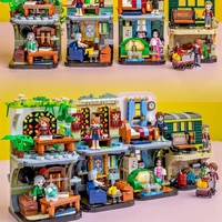 loz city house mini building blocks magic school architecture assembly figure bricks toys for boy girl birthday gift over 6 year