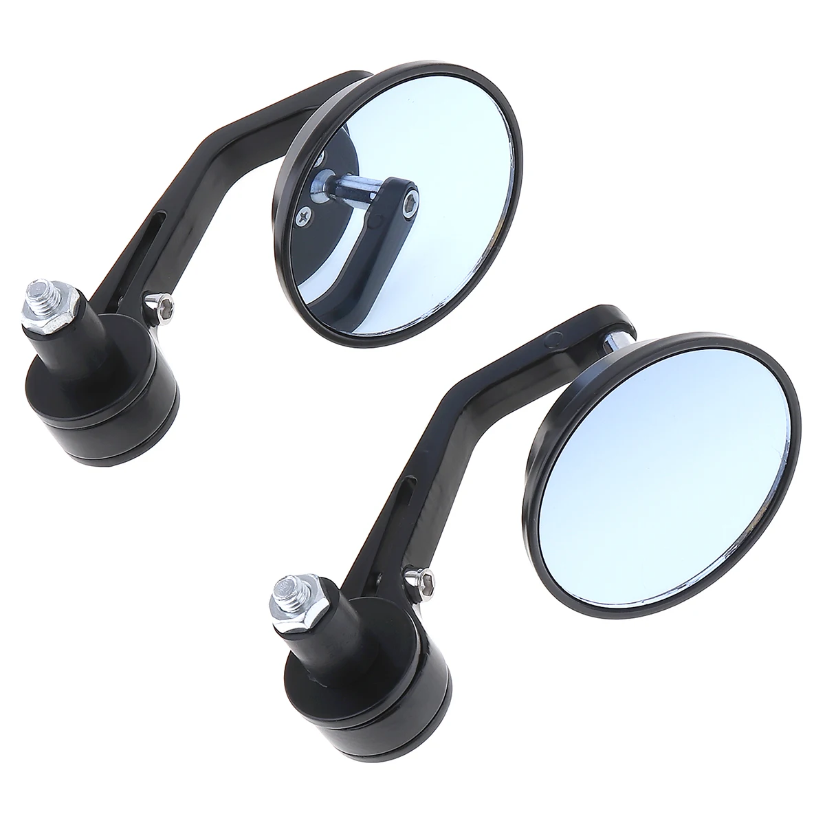 Купи 1 Pair Universal Motorcycle Rearview Mirror Round Handlebar Bar End Rear View Mirrors Bike Motorbike Side Mirror for Motorcycles за 1,304 рублей в магазине AliExpress