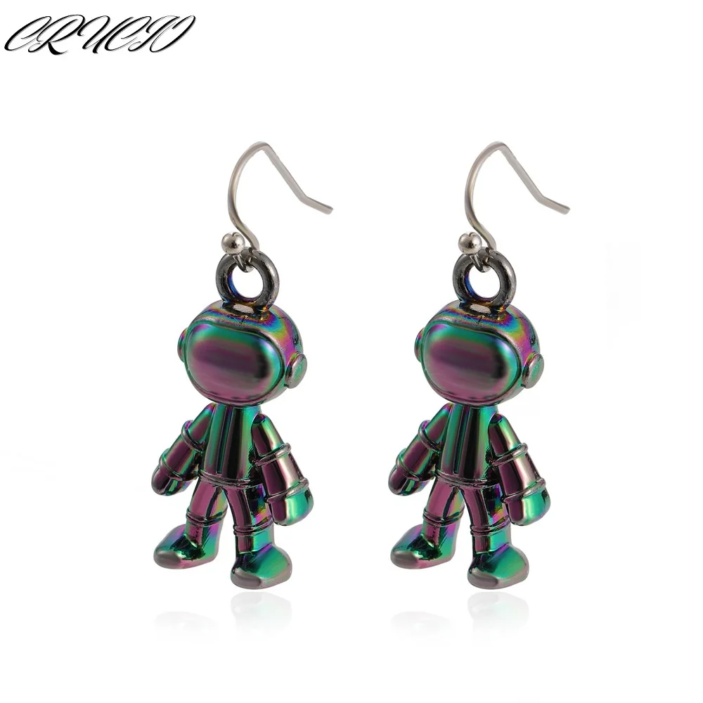 

New Ideas Rainbow Hip Hop Astronaut Earrings Women Girl Charms Pendientes Aesthetic Piercing Luxury Vintage Sailor Moon Jewelry