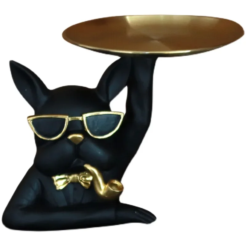 Роскошная Фруктовая тарелка в скандинавском стиле фигурка бульдога украшения